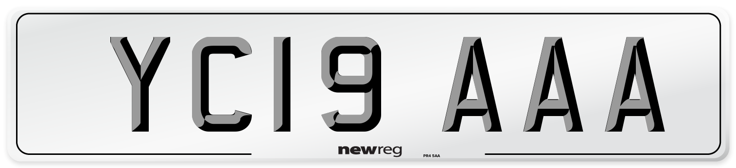 YC19 AAA Number Plate from New Reg